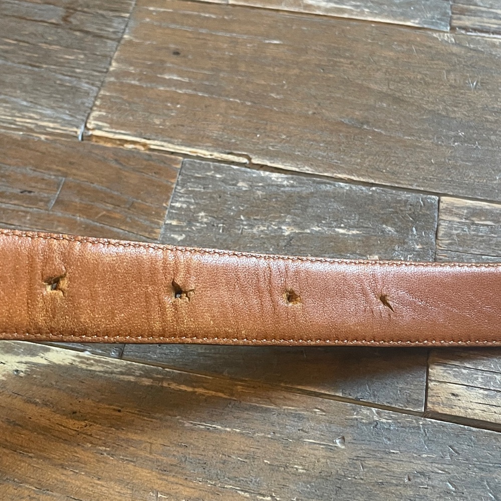 Lauren Ralph Lauren Croc Embossed Italian Leather Skinny Belt🖤 - Picture 13 of 14
